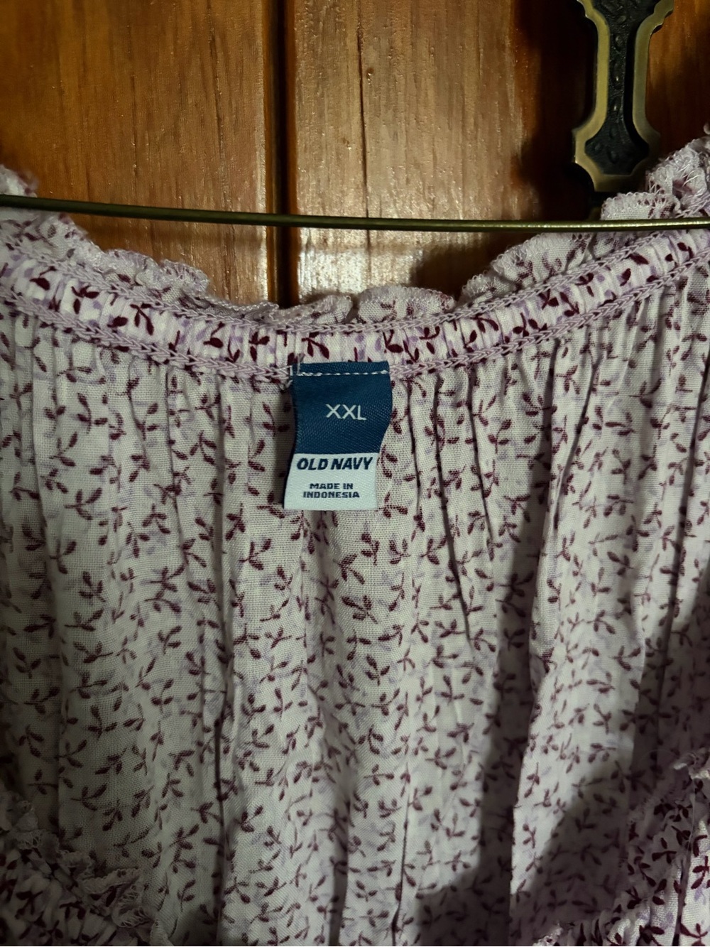 Old Navy Lavender Floral Maxi Dress with Ruffle Sleeves - Picture 2 of 3